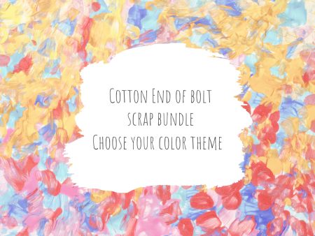 Cotton End of Bolt Scrap Bundle (By the Yard) - Choose Your Color Theme For Discount