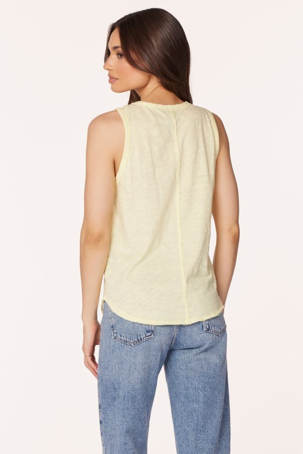 V-NECK FRONT SEAMED TANK Online