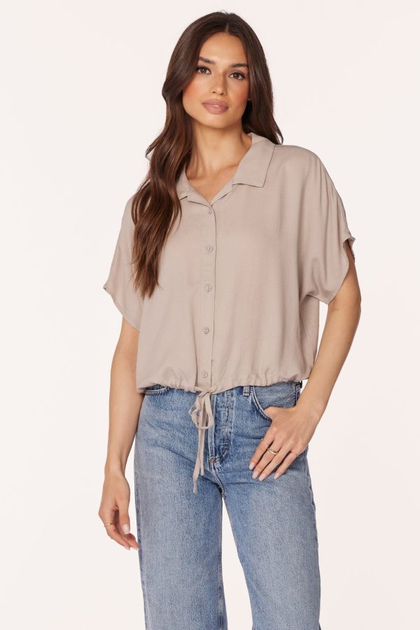 TIE HEM BLOUSE Online Sale