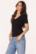 V-NECK RAGLAN SEAM TEE Cheap