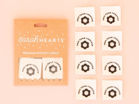 Woven Sew-In Labels - This Took Forever Organic Cotton (pack of 8) Supply