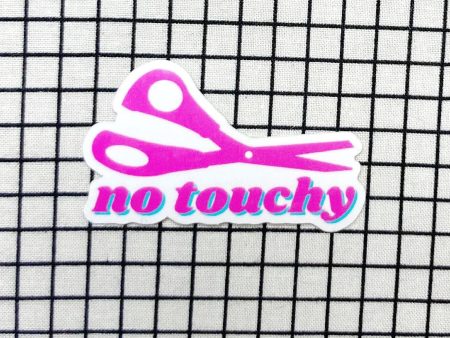 No Touchy! Sewing Scissors Sticker Discount