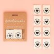 Woven Sew-In Labels - Washable Heart Organic Cotton (pack of 8) on Sale