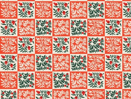 Yuletide Floral in Red on Sale