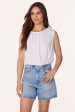 SHIRRED SLEEVELESS TEE Online Hot Sale