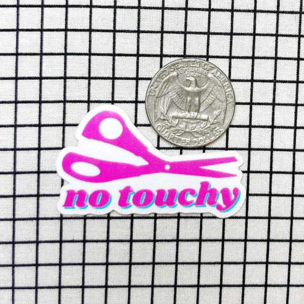 No Touchy! Sewing Scissors Sticker Discount