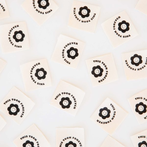 Woven Sew-In Labels - This Took Forever Organic Cotton (pack of 8) Supply