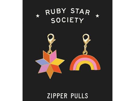 Ruby Star Society - Alexia Zipper Pulls - Star and Rainbow (set of 2) For Sale