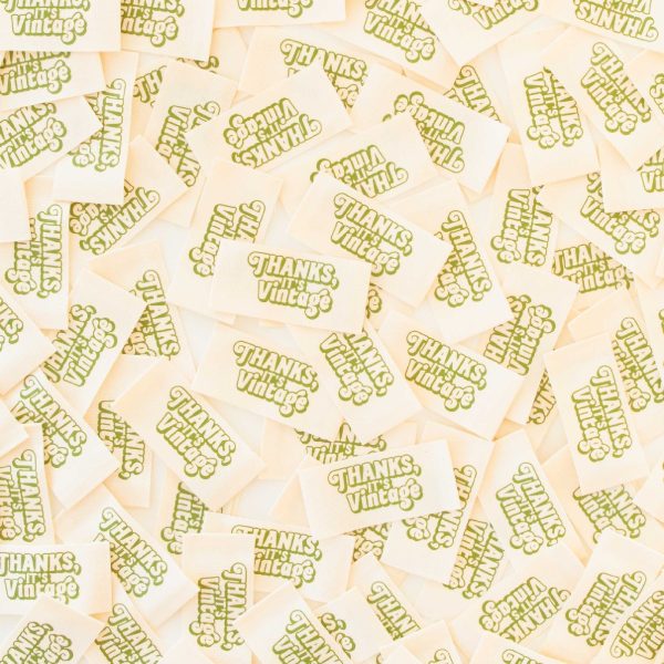 Woven Sew-In Labels - Thanks, It s Vintage Organic Cotton (pack of 8) Online Hot Sale