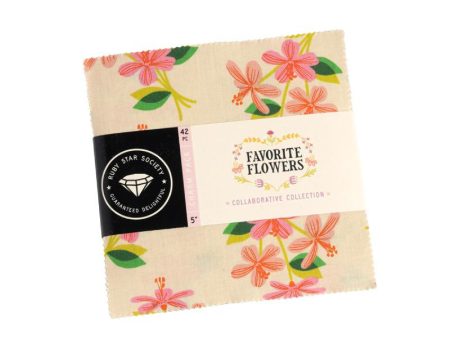 Ruby Star Society - Favorite Flowers Collection - 42 piece 5  x 5  Square Charm Pack Online Sale