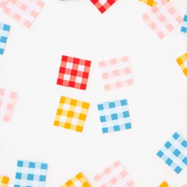 Woven Sew-In Labels - Gingham Multipack (pack of 8) Hot on Sale