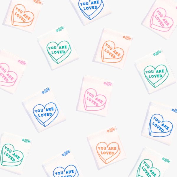 Woven Sew-In Labels - KATM - You Are Loved (pack of 6) Online Sale