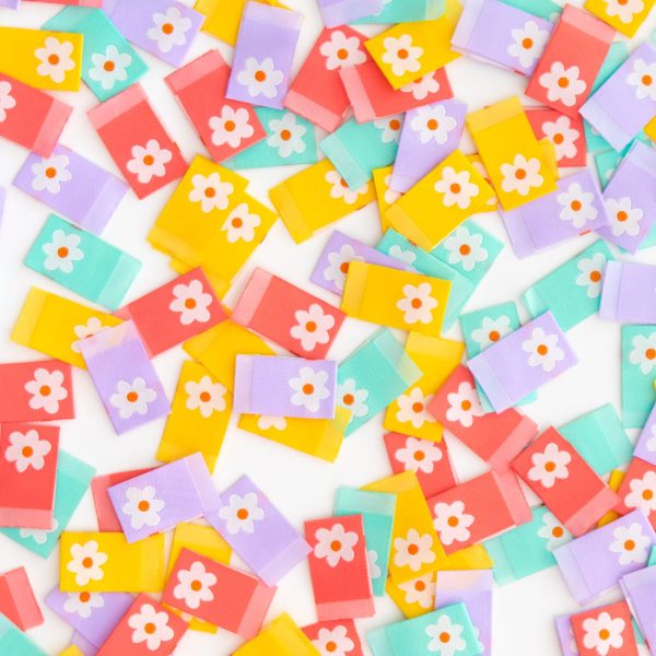 Woven Sew-In Labels - Daisy Multipack (pack of 8) Hot on Sale