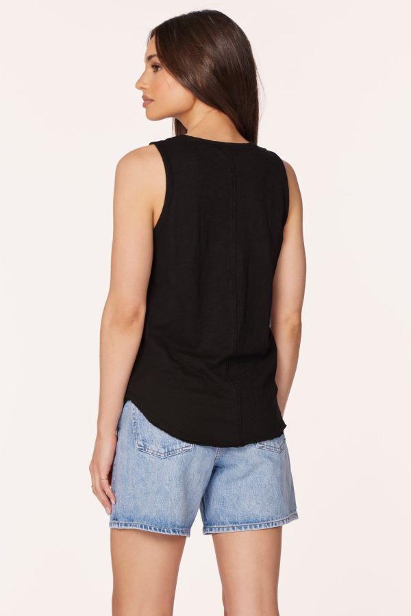 V-NECK FRONT SEAMED TANK Cheap