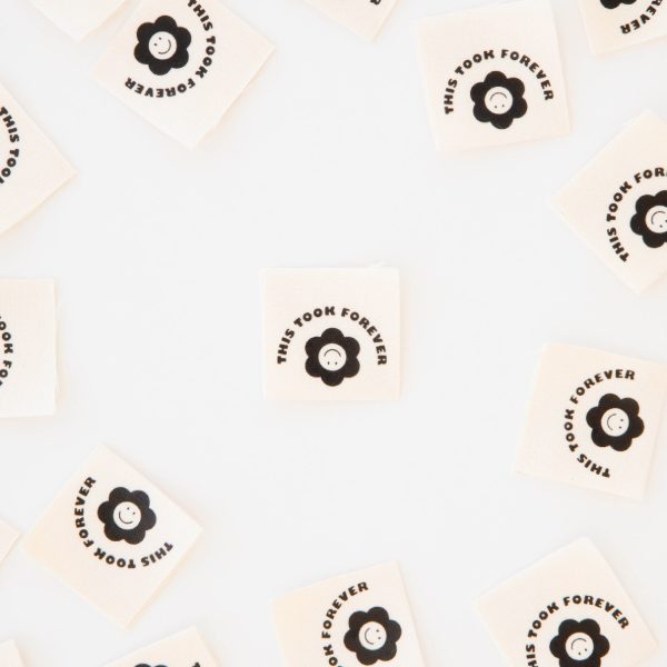 Woven Sew-In Labels - This Took Forever Organic Cotton (pack of 8) Supply