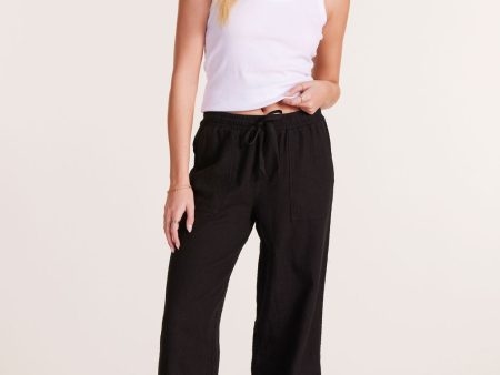 WIDE LEG TIE WAIST PANT Online Hot Sale