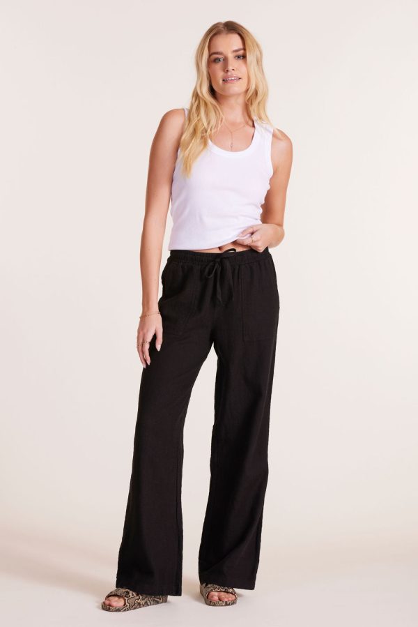 WIDE LEG TIE WAIST PANT Online Hot Sale