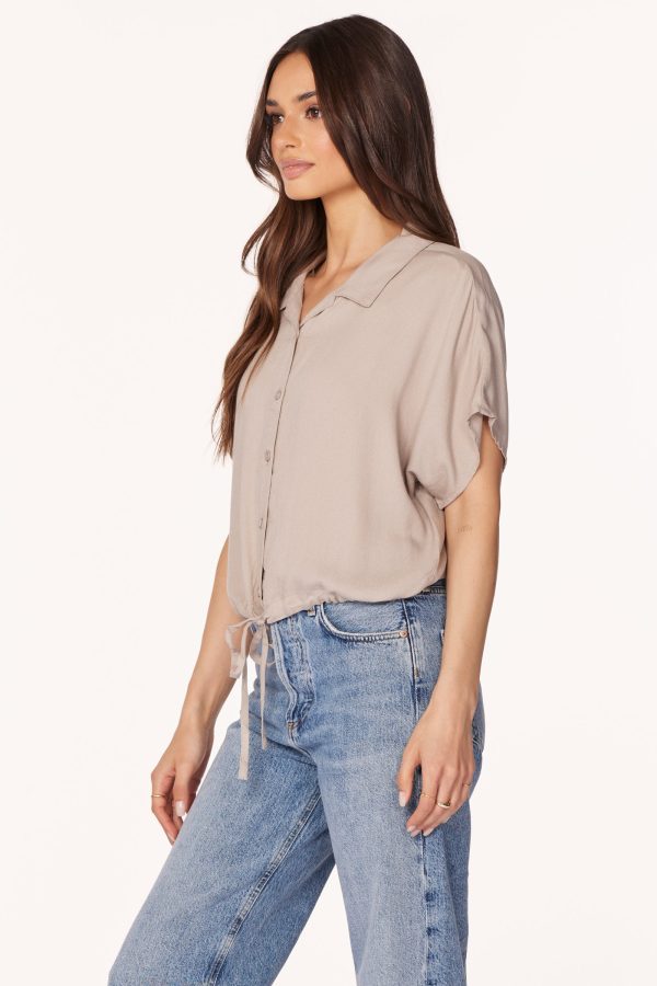 TIE HEM BLOUSE Online Sale