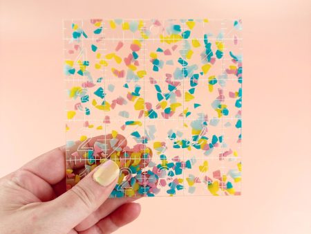 Feral Notions - 4.5  Square Confetti Quilting Ruler Supply