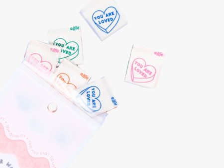 Woven Sew-In Labels - KATM - You Are Loved (pack of 6) Online Sale