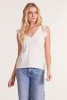 FLUTTER SLEEVE RAGLAN V-NECK TEE Online Hot Sale