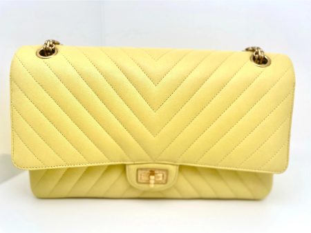 Yellow and Coral Shoulder 2.55 Re-Issue Bag on Sale