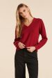 V-NECK CROPPED BOXY TOP Online Sale