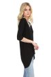 3 4 Sleeve High Low Tunic on Sale