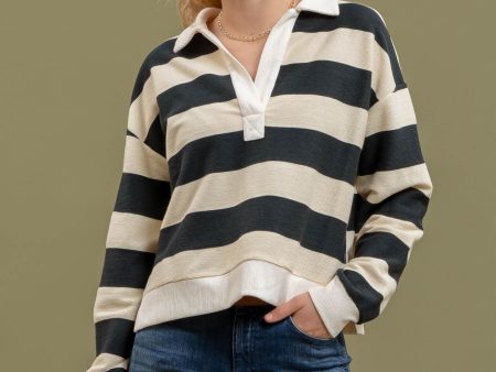 Wayde Wide Stripe Knit Top Sale