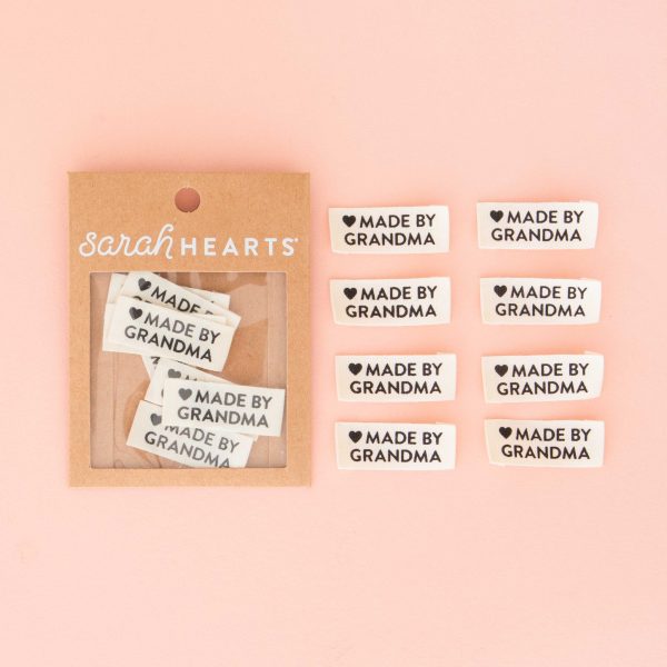 Woven Sew-In Labels - Made by Grandma Organic Cotton (pack of 8) Online now