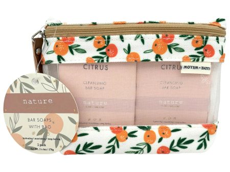 2-Pack Bar Soaps with Cosmetic Pouch Discount