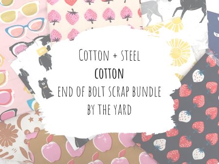 Cotton + Steel - Cotton End of Bolt Scrap Bundle (By the Yard) For Cheap