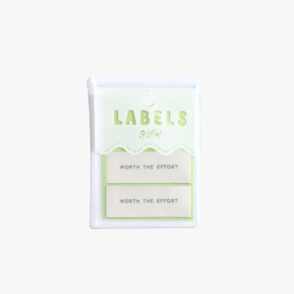 Woven Sew-In Labels - KATM - Worth the Effort (pack of 6) Online