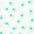 Woven Sew-In Labels - Mint Green Star (pack of 8) Supply