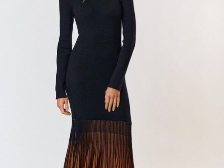 Halston Long Sleeve Dress Hot on Sale