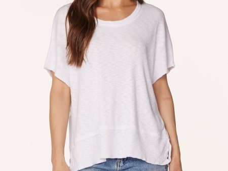 RAW EDGE DROPPED SHOULDER TEE Fashion