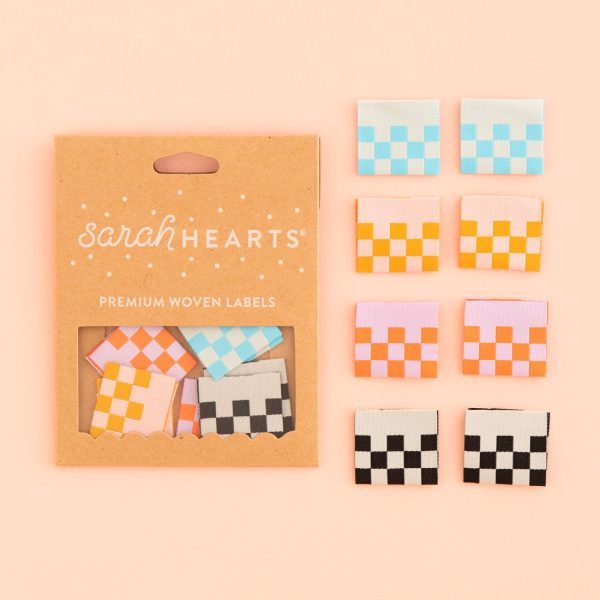 Woven Sew-In Labels - Checkerboard Multipack (pack of 8) For Sale