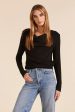 COWL NECK LONG SLEEVE TOP For Discount