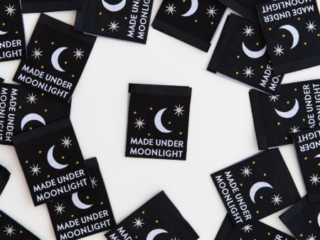 Woven Sew-In Labels - Made Under Moonlight (pack of 8) Cheap