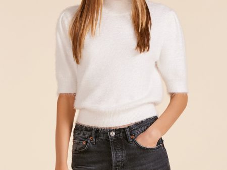 MOCK NECK PUFF SLEEVE SWEATER Online Sale