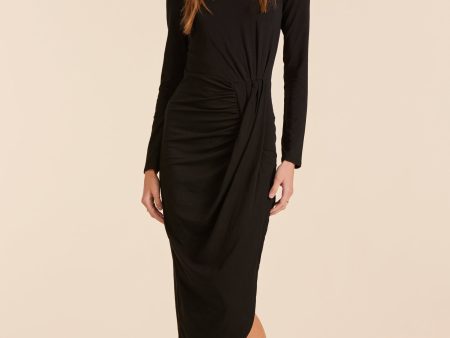 PLEAT DETAIL ASYMMETRICAL DRESS Hot on Sale