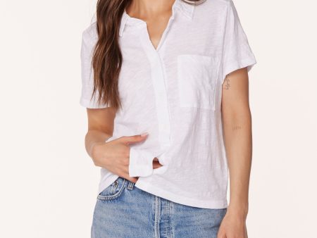 BUTTON FRONT COLLARED TEE Online