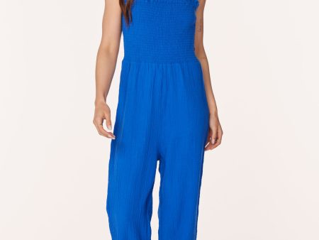 SMOCKED TUBE TOP JUMPSUIT Discount