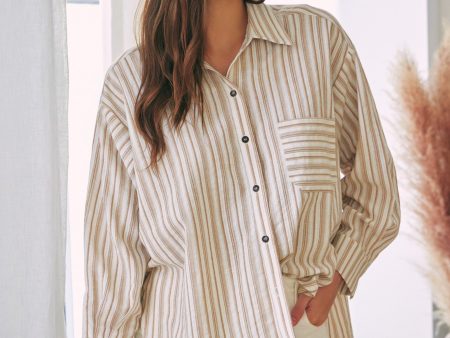 Murvin Striped Patch Pocket Button Up For Discount