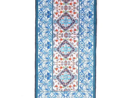 Istanbul Tiles - Long Silk Cotton Scarf on Sale