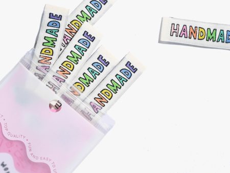 Woven Sew-In Labels - Handmade Rainbow (pack of 6) on Sale