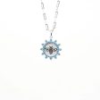 Be Luxurious - Silver & Blue Topaz Bee-Inspired Pendant & Necklace Hot on Sale