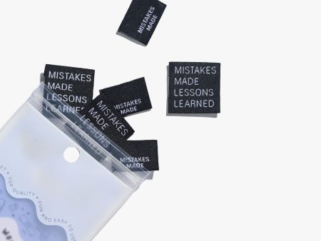 Woven Sew-In Labels - KATM - Mistakes Made Lessons Learned (pack of 6) Online Sale