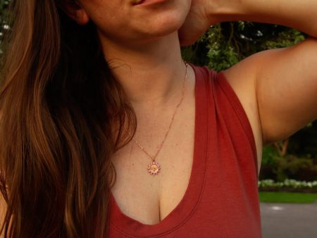 Be Passionate - Rose Gold & Pink Sapphires, Bee-Inspired Pendant & Necklace For Sale