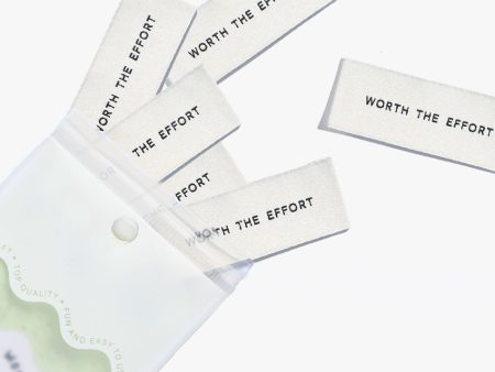 Woven Sew-In Labels - KATM - Worth the Effort (pack of 6) Online